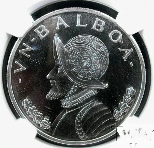 1967 Panama Silver Un Balboa - NGC PR 68 Cameo Certification - Choice BU Gem