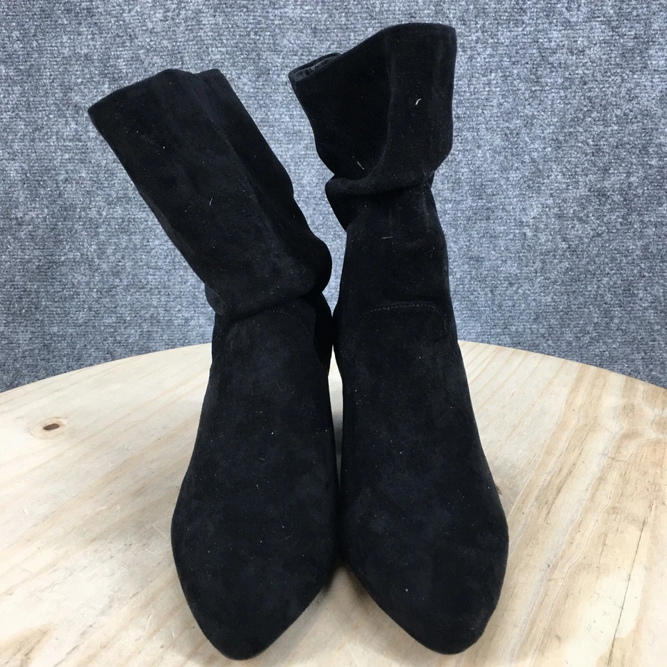 Steven Steve Madden Boots Womens 7.5 M Karalee Heels Ankle Bootie Black Fabric - Image 4 of 4