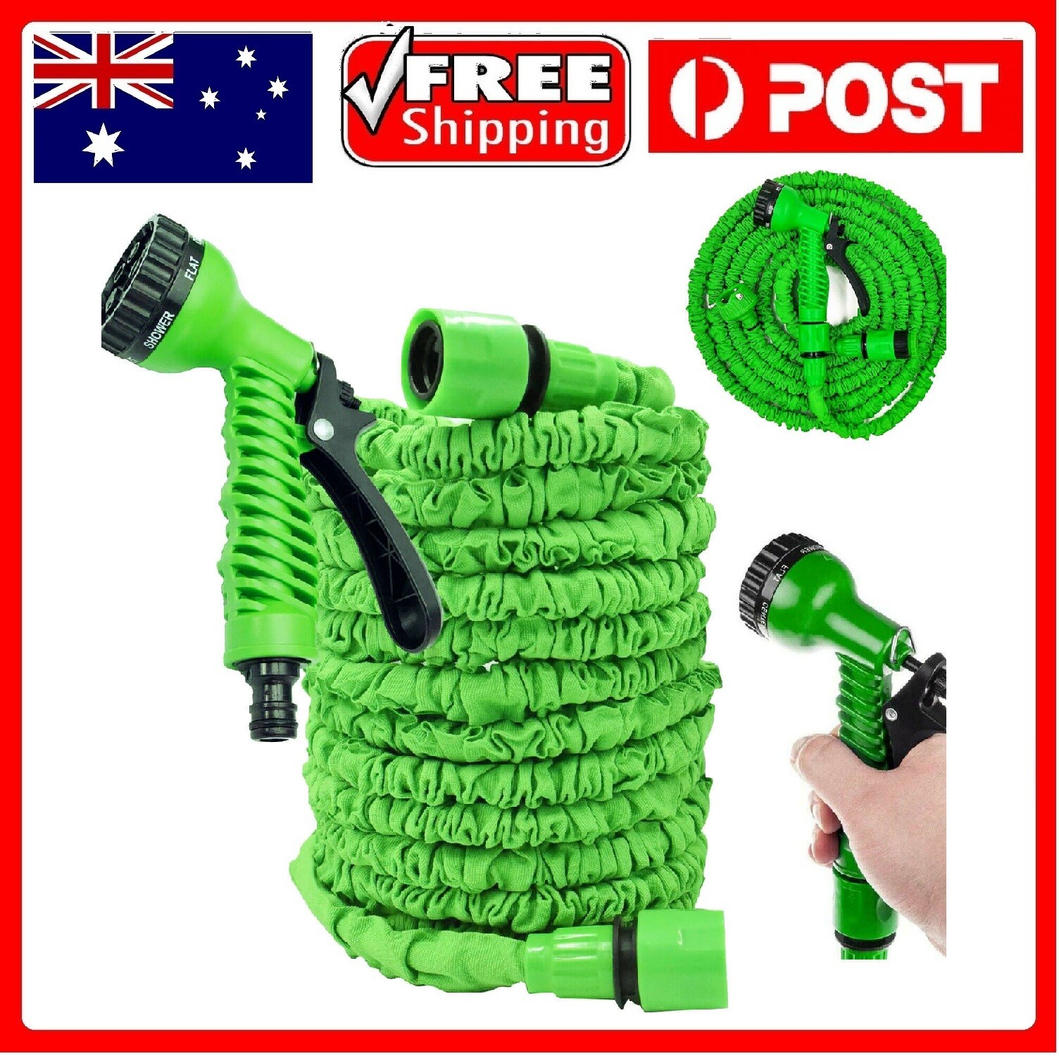 Flexible Expandable Adjustable Water Garden Hose Pipe Car Wash Spray