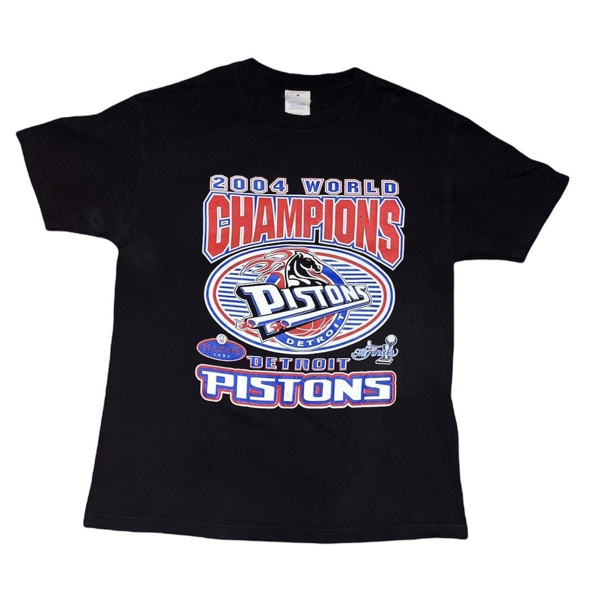 Vintage Detroit Pistons 2004 Championship Shirt XL Rap Tee