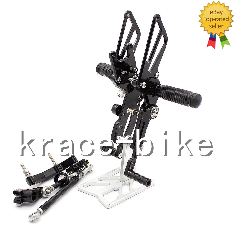Juego trasero CNC estriberas reposapiés pedales clavija GP para KTM 690 Duke 2012-2019 2015 2018 Foto 2 de 4