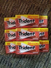 9 packs of cinnamon trident gum 28 Ct 252 Total Sticks