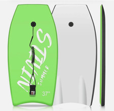 37" Super Lightweight Quality Green Bodyboard Surfboard w/ Wrist Leash EPS Core