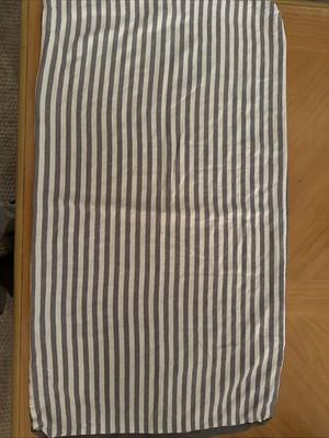 Casaluna Grey White Striped Linen Blend Body Pillow Cover Zipper 18x34 060137086