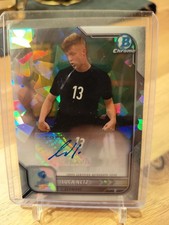 2022 Bowman Chrome UEFA U21 Luca Netz Cracked Ice Auto /125 RC Germany