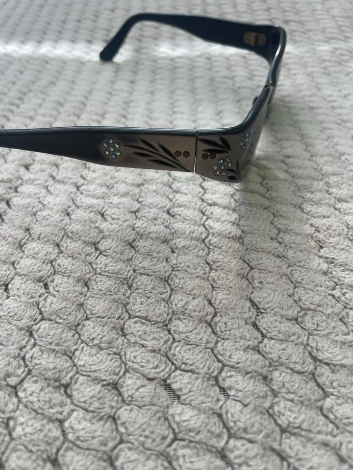 20 世纪 60 年代猫眼太阳镜 MCM 复古水钻法国 Mod 绿色镜片 — 第 4/4 张图片