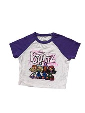 Bratz Purple  White Graphic Raglan T-Shirt Size M 194A
