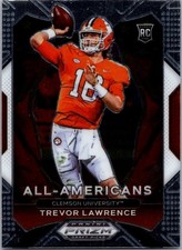 2021 TREVOR LAWRENCE PANINI PRIZM DRAFT PICKS #181 ALL AMERICAN ROOKIE RC CARD. rookie card picture