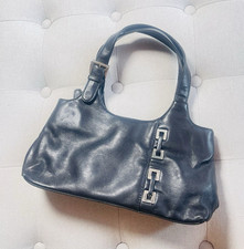 Women s Black Top Handle Bag Zip Closure Buck...