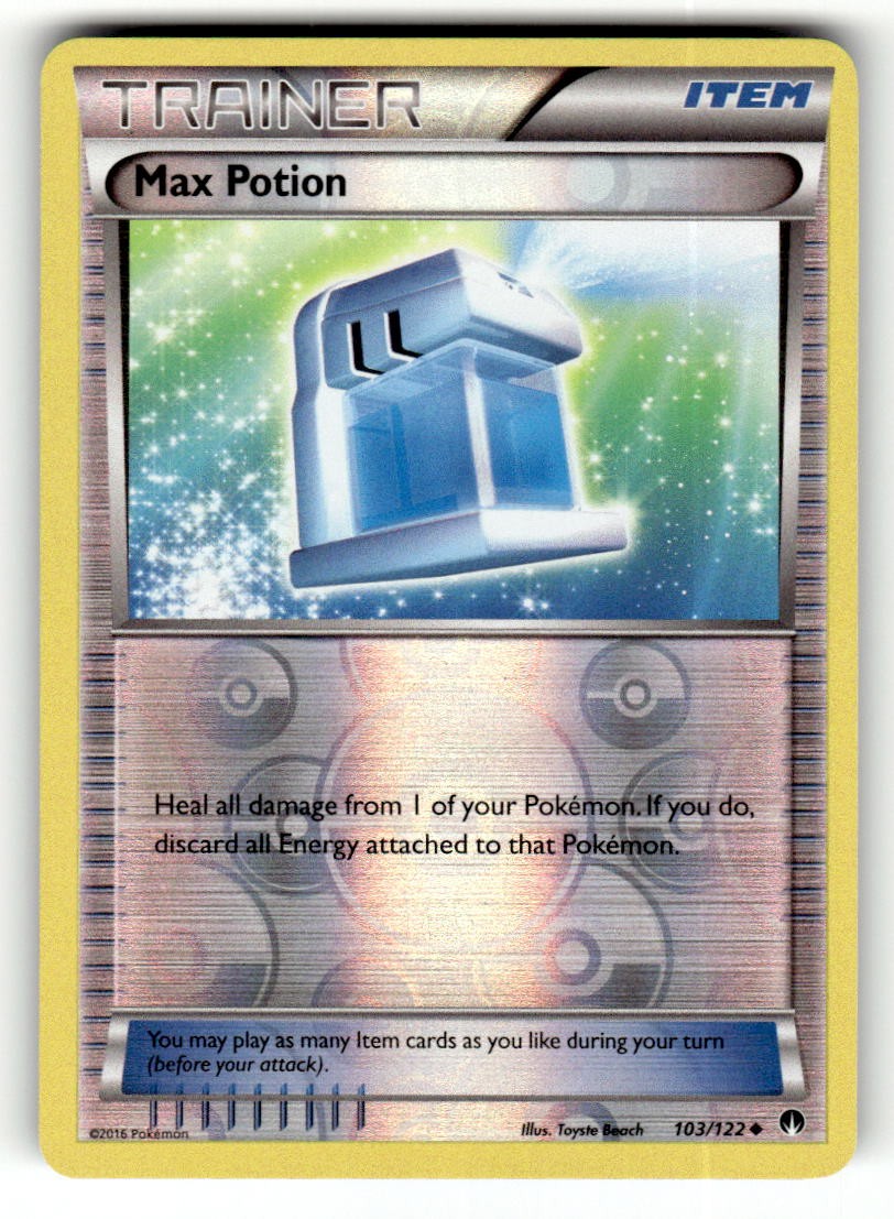 Max Potion 103/122 Uncommon BREAKpoint Reverse Holo Pokemon Lightly Played