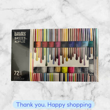 Liquitex BASICS Acrylic Assorted Colors Set of 72, 22ml Tubes BRAND NEW SEALED