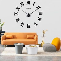Coraltree Diy 3D Wanduhren Moderne Mute GroßE Wanduhr Xxl Stumm Spiegel