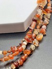 TICA ROSA 925 Sterling Silver /Carnelian Bead/Jasper Pendant Necklace 3 Strand — photo 7