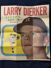 1970 Topps Baseball Larry Dierker Poster Insert #15 Astros