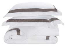 Home Hotel Collection Duvet Cover Set 300TC 100 Cotton Percale, 3-Piece, B...