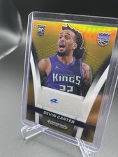 Devin Carter Prizm Black Rookie Auto Gold #04/10 Card # FB-DEV