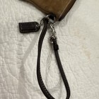 Women's coach Brown Solid Wristlet Wallet Zip-Around Buckle Accent Wrist Strap — photo 3