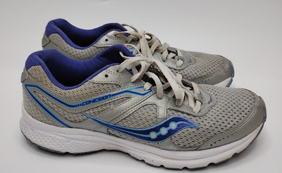 Saucony Cohesion 11 Women s Size 9 Gray Blue Athletic Running Sneakers