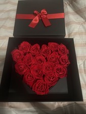 Preserved Roses Heart Shape Box Valentines Day Gifts for Her Mothers Day Forever