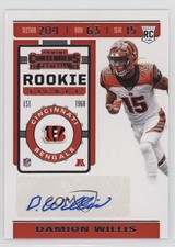 2019 Panini Contenders Rookie Ticket Damion Willis #166 Auto 11y7