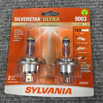 9003  H4 Sylvania Silverstar Ultra Headlight Bulbs Twin Pack, New, Unopened.