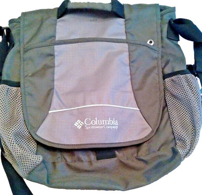 Columbia Laptop Bag Crossbody 15X15 Seneca Gray Nylon Organizer Padded Backpack