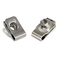 1/4"20 UClipOn Nut, UType Stainless Steel 188 304 Regular Extruded UNut, Pack...