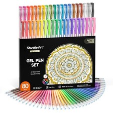80 Pack Glitter Gel Pens, 40 Colors Glitter Gel Pens Set with 40 Multicolor