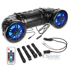 Open Box, Good - Belva BPS8RGB Dual 8" ATV Powersports Amplified Sound System