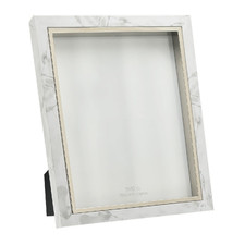 Happy Homewares Contemporary White Marble Print Plastic 8X10 Style Picture
