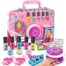Kids Nail Polish Set for Girls, All-in-One Nail Art Kit with Storage Box Ages...