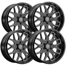 Set Of 4 Thret 901 Monarch 22x12 6x5.5 -51mm Blackmilled Wheels Rims