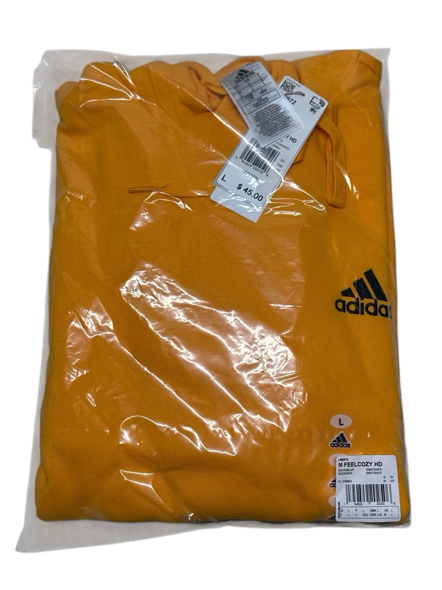 NWT Men's adidas Feel Cozy Fleece Hoodie Gold Size Large | eBay