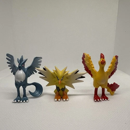 Vintage Tomy Pokemon Toy Lot Of 3 Articuno Zapdos Moltres 90s 1999 Legendary