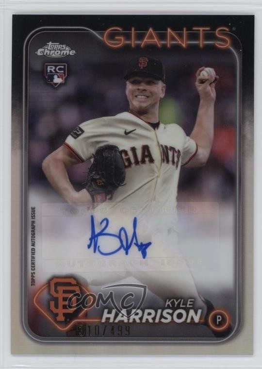 2024 Topps Chrome Update Auto Refractor 310/499 Kyle Harrison #AC-KH Auto 1jj7