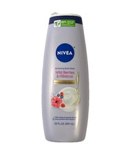 NIVEA Refreshing Body Wash + Nourishing Serum, WILD BERRIES & HIBISCUS, 20 fl oz
