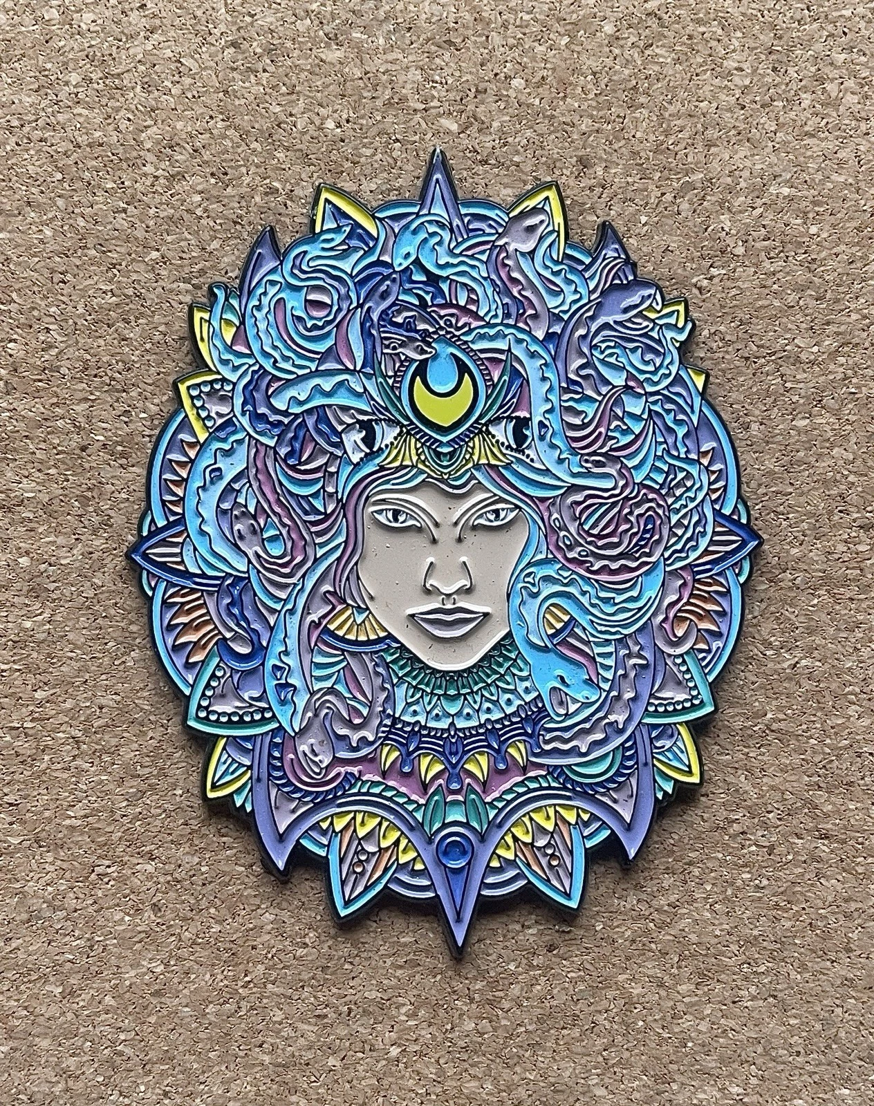 Bohdipunk Artworks x Feed Your Head Pins Limited Edition Enamel Pin - Medusa