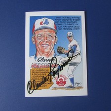 CLAUDE RAYMOND  SIGNED  1992  NABISCO  TRADITION  # 23   AUTO  MONTREAL  EXPOS