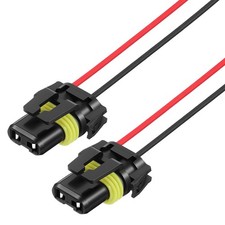 2PCS Headlight Wiring Harness 9005 9006 HB3 HB4 Headlight Connector Female Ad...