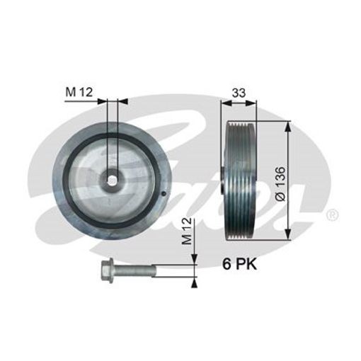 GATES-OE TVD1008A Belt Pulley, crankshaft for OPEL,RENAULT,VAUXHALL - Image 7
