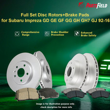 Full Set Disc Rotors+Brake Pads for Subaru Impreza GD GE GF GG GH GH7 GJ 92-16