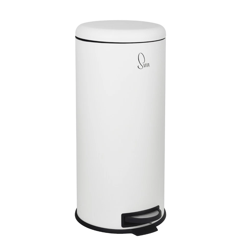 B-Ware SVITA T30 Mülleimer 30Liter Treteimer Abfalleimer Mülltonne Weiß