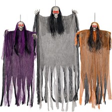 Halloween Decorations 3 Pack Lighted Eye Skeleton Ghosts Indoor Outdoor