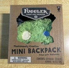 Fuggler Mini Backpack Plush Keychain Lanyard Stickers Markers Notepad Green