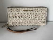 Michael Kors Jet Set Travel Large Continental Wallet Wristlet MK Vanilla