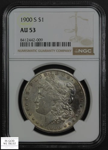 1900 S Morgan Silver Dollar $1 NGC AU 53 - Morgan Dollar