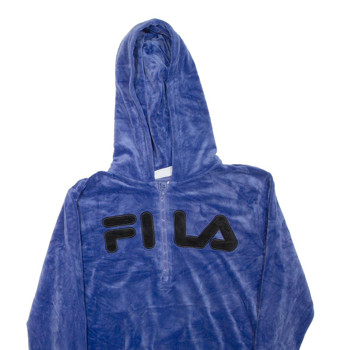 Felpa con cappuccio FILA Velour donna blu S
