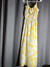 Loft Size 4 Women’s Yellow and White Floral Maxi Dress
