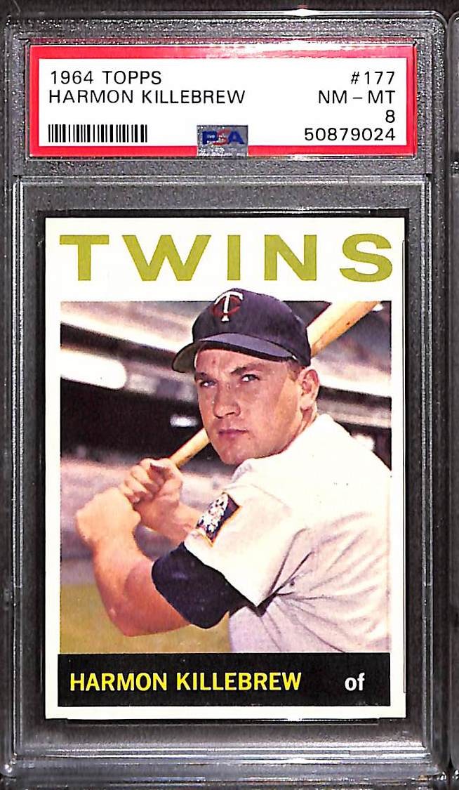 1964 Topps #177 Harmon Killebrew Twins HOF PSA 8 NM-MT 50879024 