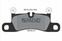 Bremsbelagsatz Scheibenbremse Pagid T2158N FüR Porsche Cayenne 9YA 9YB 911 991